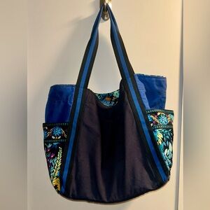 RARE Vera Bradley "Midnight" Color Block Large Tote – Like New!